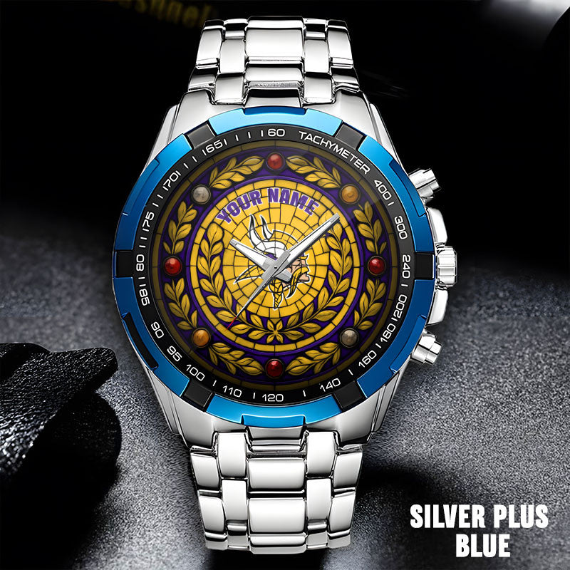 NFL Men Luxury Hand Watch All Colors Custom Any Name Gift For Fans