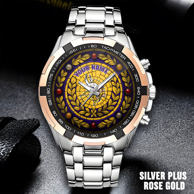 NFL Men Luxury Hand Watch All Colors Custom Any Name Gift For Fans