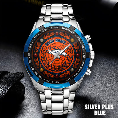 NFL Men Luxury Hand Watch All Colors Custom Any Name Gift For Fans