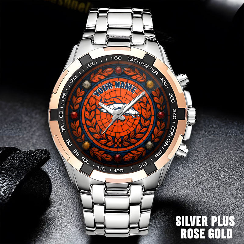 NFL Men Luxury Hand Watch All Colors Custom Any Name Gift For Fans