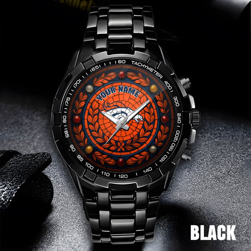 NFL Men Luxury Hand Watch All Colors Custom Any Name Gift For Fans