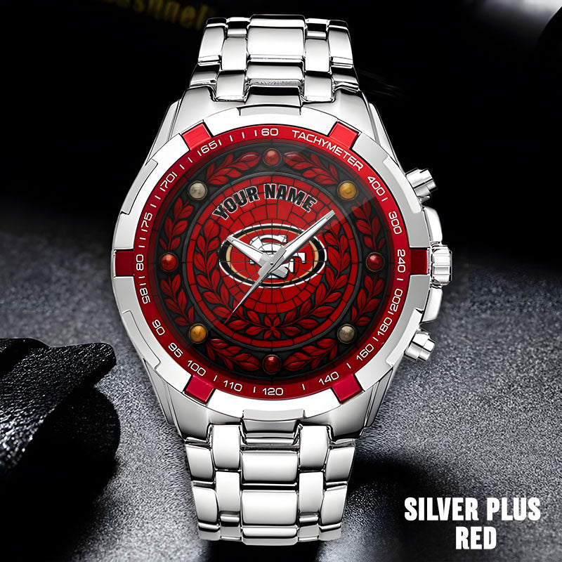 NFL Men Luxury Hand Watch All Colors Custom Any Name Gift For Fans