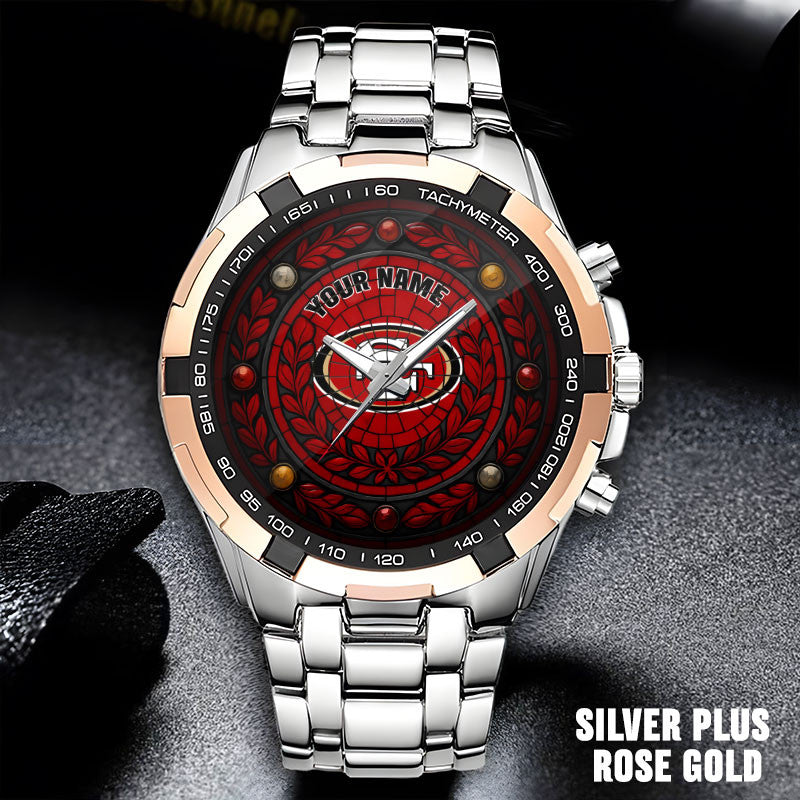 NFL Men Luxury Hand Watch All Colors Custom Any Name Gift For Fans