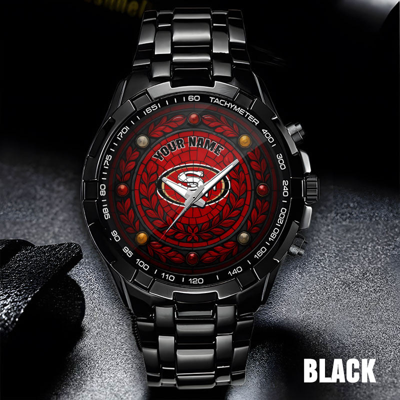 NFL Men Luxury Hand Watch All Colors Custom Any Name Gift For Fans