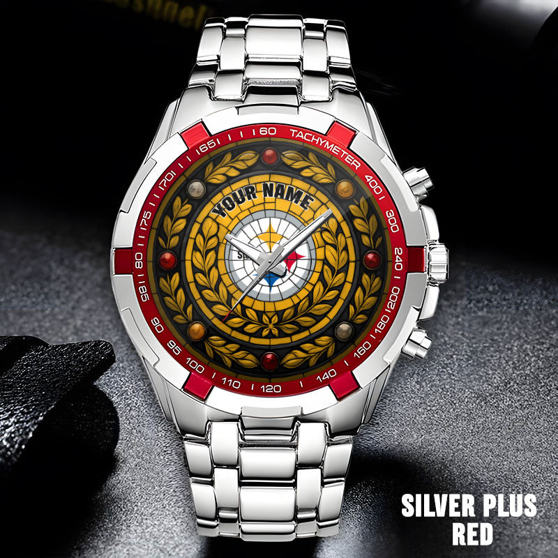 NFL Men Luxury Hand Watch All Colors Custom Any Name Gift For Fans