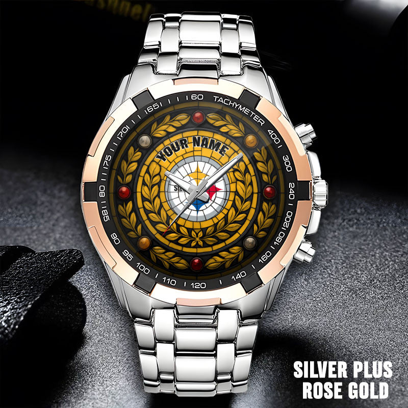 NFL Men Luxury Hand Watch All Colors Custom Any Name Gift For Fans