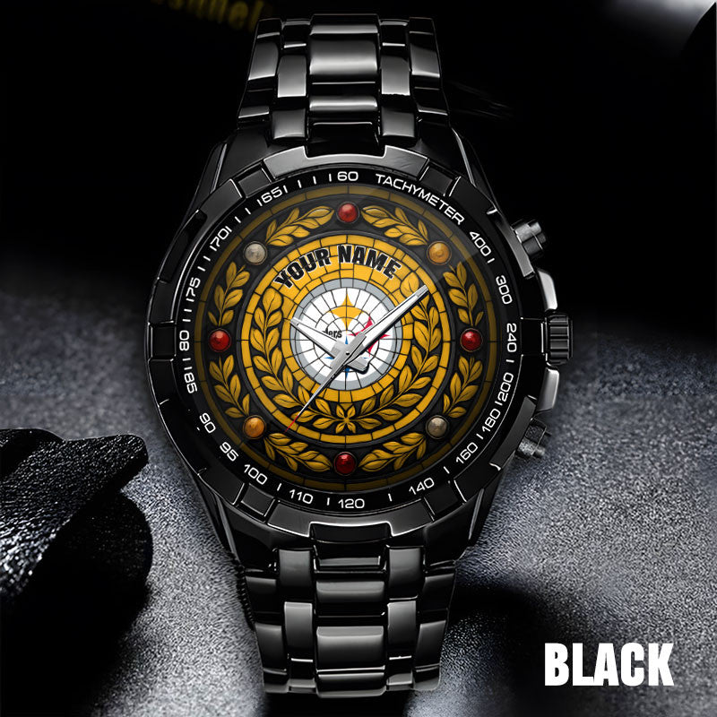 NFL Men Luxury Hand Watch All Colors Custom Any Name Gift For Fans