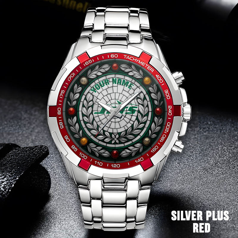 NFL Men Luxury Hand Watch All Colors Custom Any Name Gift For Fans