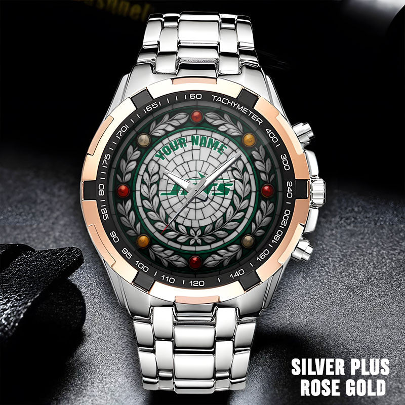 NFL Men Luxury Hand Watch All Colors Custom Any Name Gift For Fans