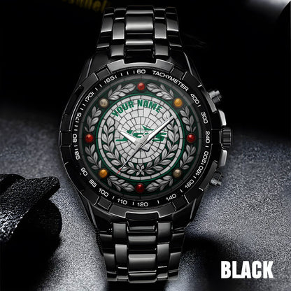 NFL Men Luxury Hand Watch All Colors Custom Any Name Gift For Fans