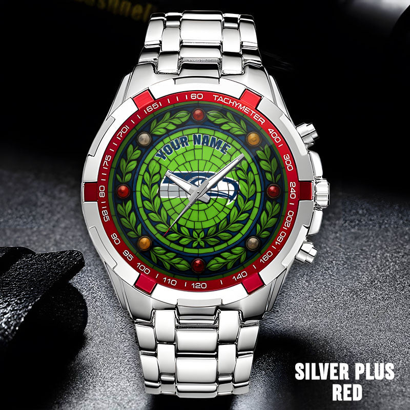 NFL Men Luxury Hand Watch All Colors Custom Any Name Gift For Fans