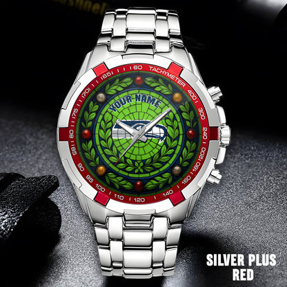 NFL Men Luxury Hand Watch All Colors Custom Any Name Gift For Fans