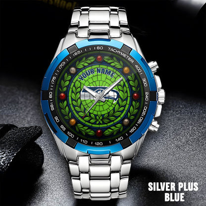 NFL Men Luxury Hand Watch All Colors Custom Any Name Gift For Fans