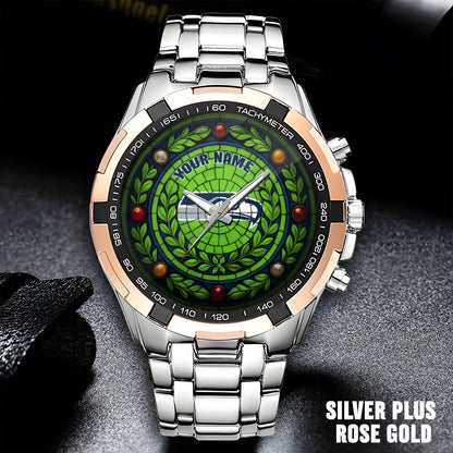NFL Men Luxury Hand Watch All Colors Custom Any Name Gift For Fans