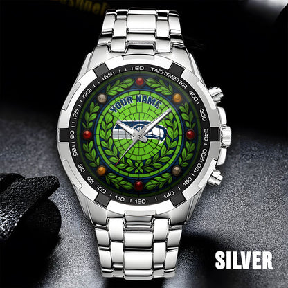 NFL Men Luxury Hand Watch All Colors Custom Any Name Gift For Fans