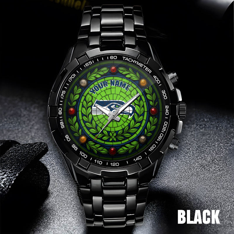 NFL Men Luxury Hand Watch All Colors Custom Any Name Gift For Fans