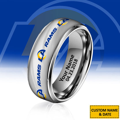 NFL New Style Ring All Team Personalized Name And Date Gift For Fans