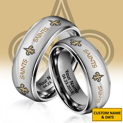 NFL New Style Ring All Team Personalized Name And Date Gift For Fans