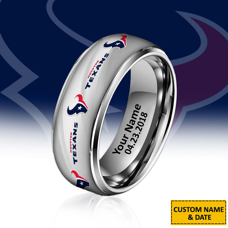 NFL New Style Ring All Team Personalized Name And Date Gift For Fans