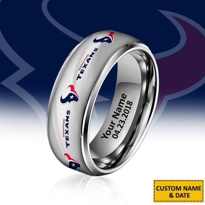 NFL New Style Ring All Team Personalized Name And Date Gift For Fans
