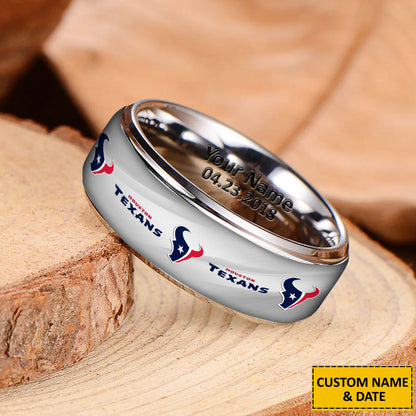 NFL New Style Ring All Team Personalized Name And Date Gift For Fans