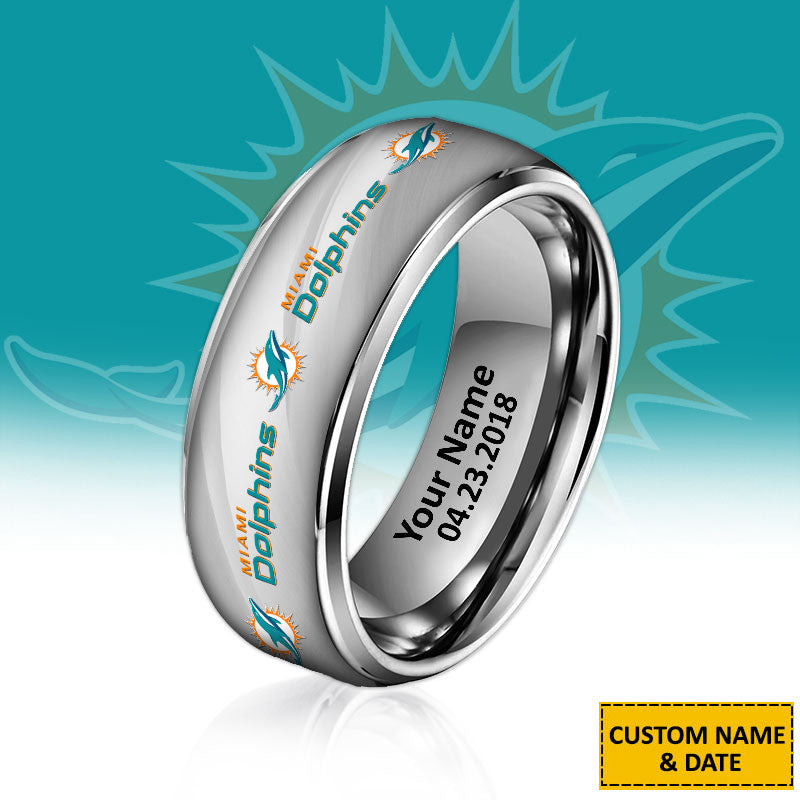NFL New Style Ring All Team Personalized Name And Date Gift For Fans