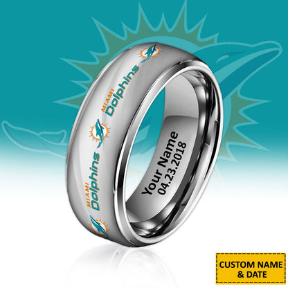 NFL New Style Ring All Team Personalized Name And Date Gift For Fans