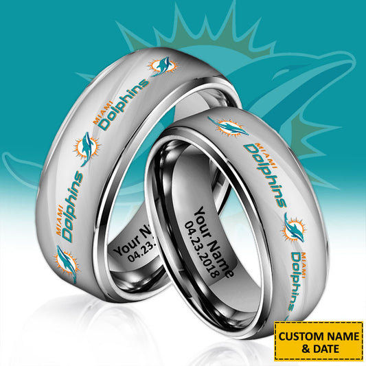 NFL New Style Ring All Team Personalized Name And Date Gift For Fans