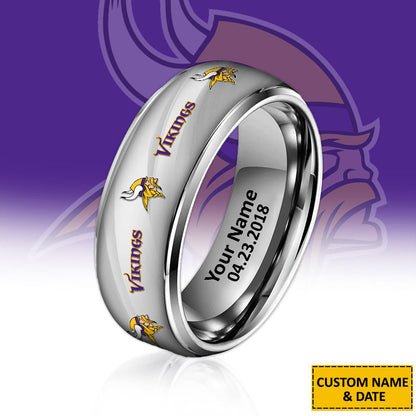 NFL New Style Ring All Team Personalized Name And Date Gift For Fans