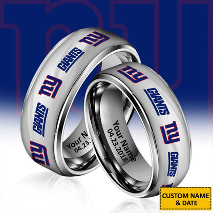NFL New Style Ring All Team Personalized Name And Date Gift For Fans
