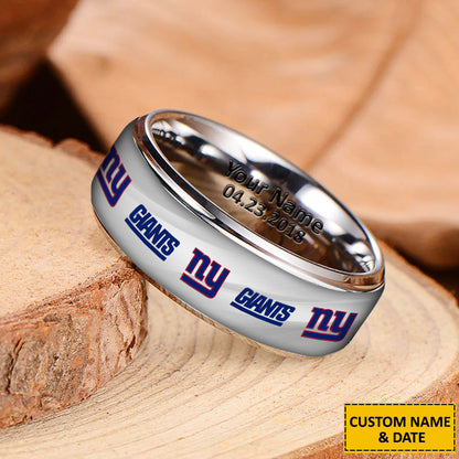 NFL New Style Ring All Team Personalized Name And Date Gift For Fans