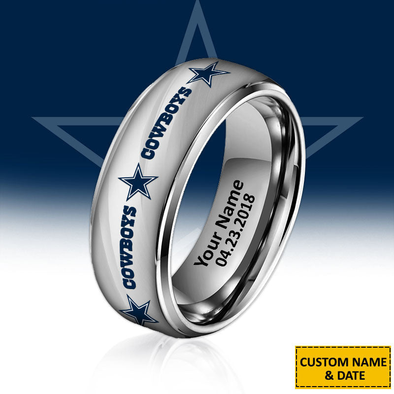 NFL New Style Ring All Team Personalized Name And Date Gift For Fans