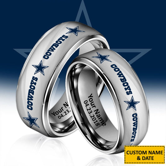 NFL New Style Ring All Team Personalized Name And Date Gift For Fans