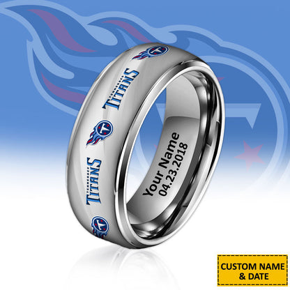 NFL New Style Ring All Team Personalized Name And Date Gift For Fans