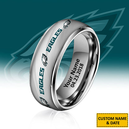 NFL New Style Ring All Team Personalized Name And Date Gift For Fans