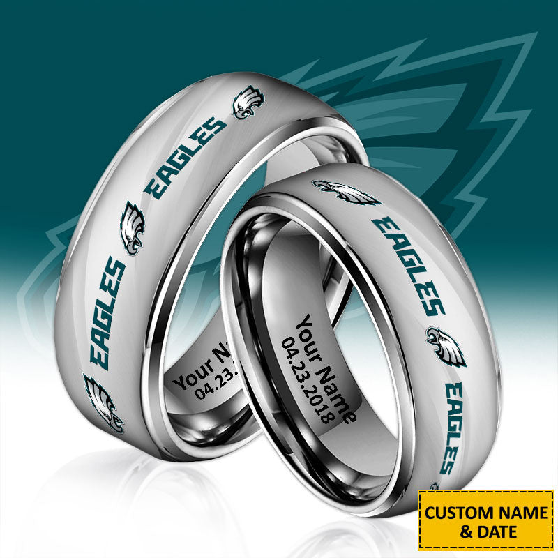 NFL New Style Ring All Team Personalized Name And Date Gift For Fans