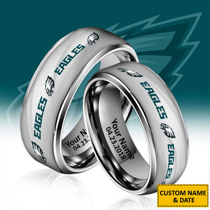 NFL New Style Ring All Team Personalized Name And Date Gift For Fans