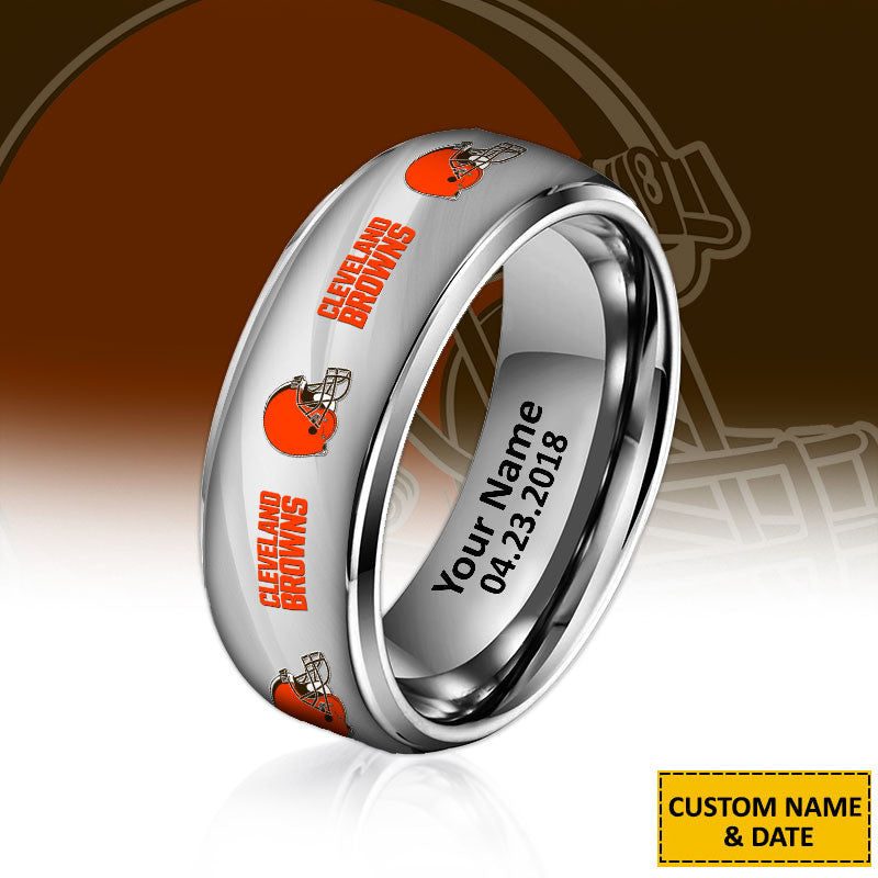 NFL New Style Ring All Team Personalized Name And Date Gift For Fans