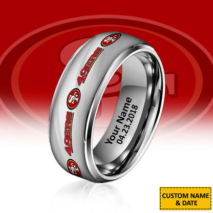 NFL New Style Ring All Team Personalized Name And Date Gift For Fans