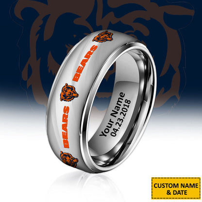 NFL New Style Ring All Team Personalized Name And Date Gift For Fans