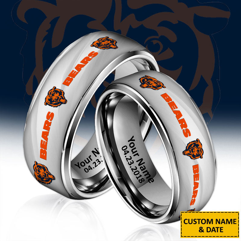 NFL New Style Ring All Team Personalized Name And Date Gift For Fans