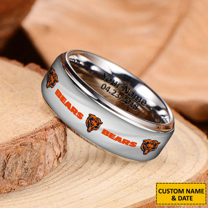 NFL New Style Ring All Team Personalized Name And Date Gift For Fans