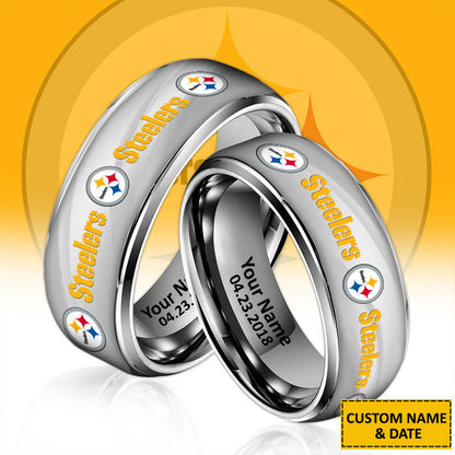 NFL New Style Ring All Team Personalized Name And Date Gift For Fans