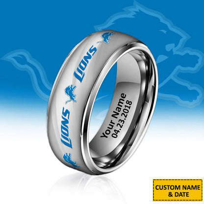 NFL New Style Ring All Team Personalized Name And Date Gift For Fans