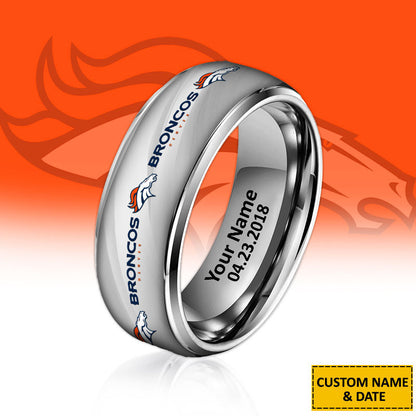 NFL New Style Ring All Team Personalized Name And Date Gift For Fans