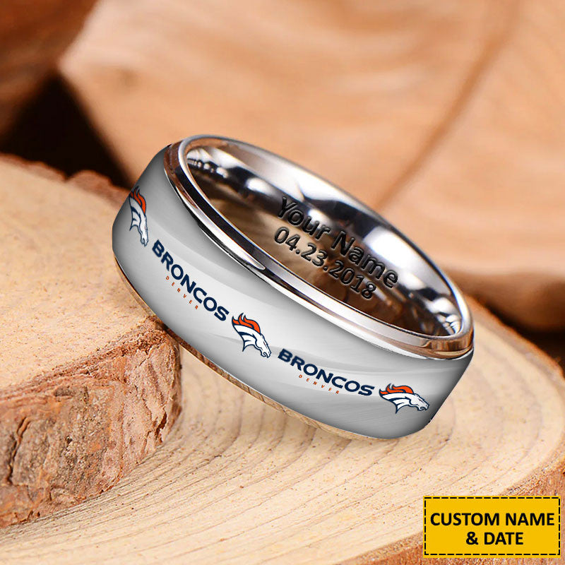 NFL New Style Ring All Team Personalized Name And Date Gift For Fans