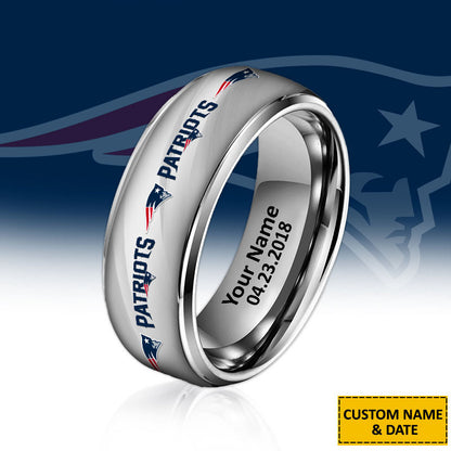 NFL New Style Ring All Team Personalized Name And Date Gift For Fans