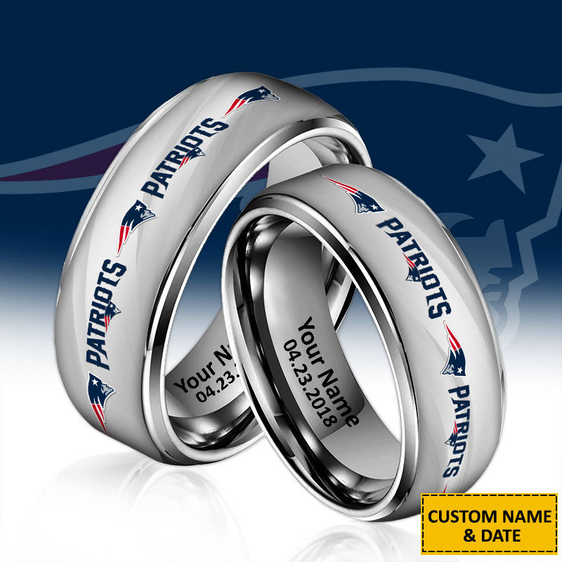 NFL New Style Ring All Team Personalized Name And Date Gift For Fans