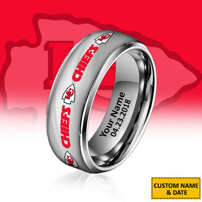 NFL New Style Ring All Team Personalized Name And Date Gift For Fans