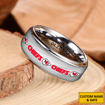 NFL New Style Ring All Team Personalized Name And Date Gift For Fans